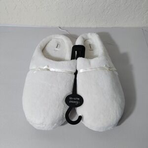 Soma Womens  Slippers Plush Ivory Size XL 11-12 New